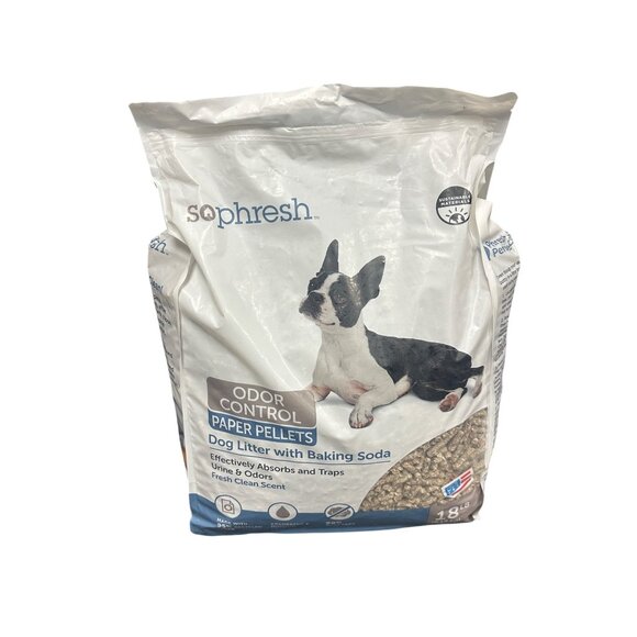 Sophresh Odor Control Paper Pellets Dog Litter With Baking Soda 18 Lb Bag Absorb - Picture 1 of 6